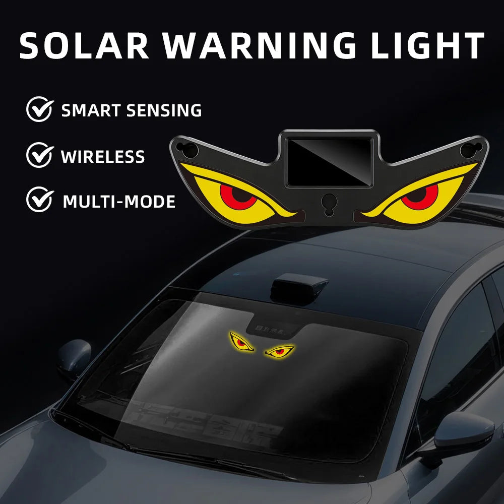 Devil’s Eye Car Warning Light | Solar and USB-C Rechargeable Safety Lamp additional angle