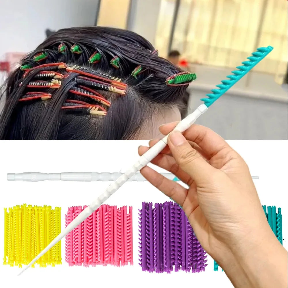 20/30pcs Hair Root Perm Rods Bars Curlers with Clips Bangs Volumizing Waves Fluffy Salon Hair Roller