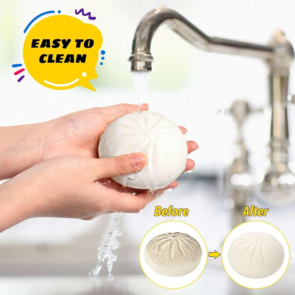 Colorful Dumpling Squishy Stress Ball | Simulation Food Bun with Steamer Fidget Toy additional angle