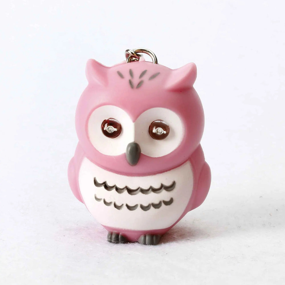 LED Owl Keychain with Sound and Light | Cute Bag Pendant for Keys additional angle