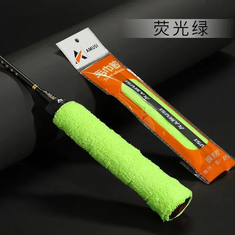 Badminton Racket Long Hair Microfiber Towel Tape Sweat Absorbing Anti-slip Thick Towel close-up view