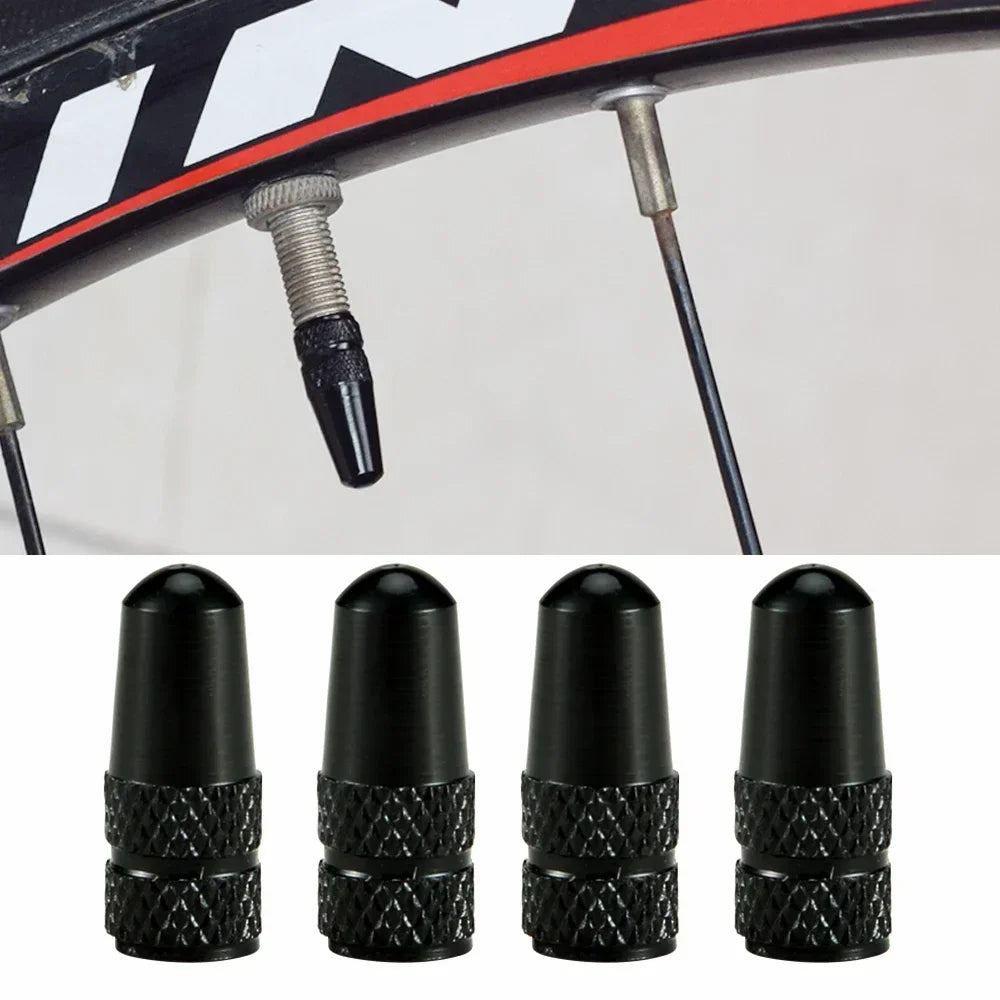 4Pcs Aluminum Presta Valve Caps detail view
