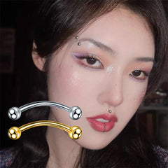 1PC Stainless Steel Helix Piercing Eyebrow Lip Labret Rings Stud Earring 6/8/10mm Tragus detail view