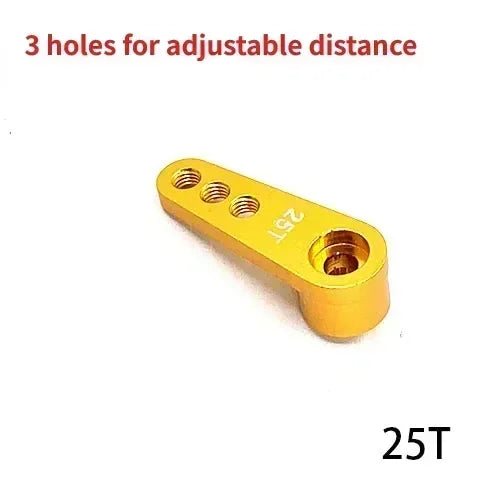 NEEBRC 25T Metal Servo Arm 3 Holes for 1/10 RC 12KG 7KG 21G 2KG Servo Car Boat Robo additional angle