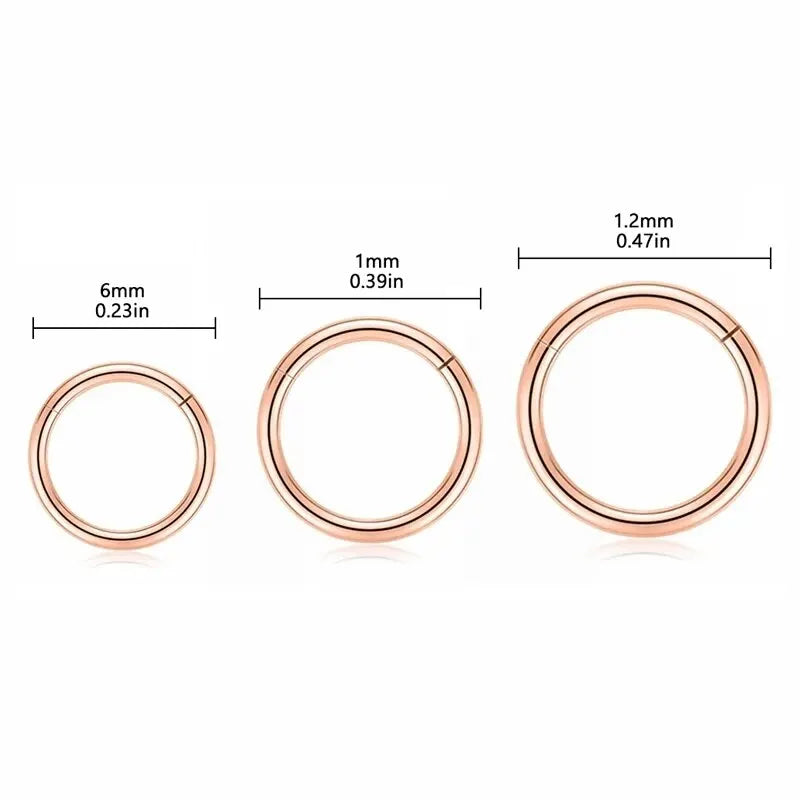 5Pcs 16G Nose Ring Hoop Stainless Steel Nose Piercing Nose Septum Ring Helix Ear Carti close-up view