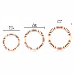 5Pcs 16G Nose Ring Hoop Stainless Steel Nose Piercing Nose Septum Ring Helix Ear Carti close-up view