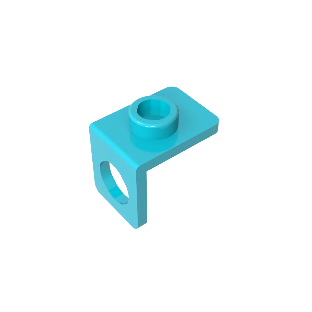 Gobricks GDS-1165 Minifig Neck Bracket with Back Stud | Thin Back Wall Building Block close-up view