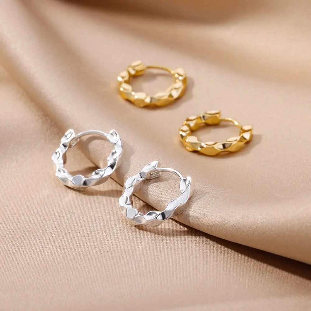 Round Stainless Steel Hoop Earrings for Women