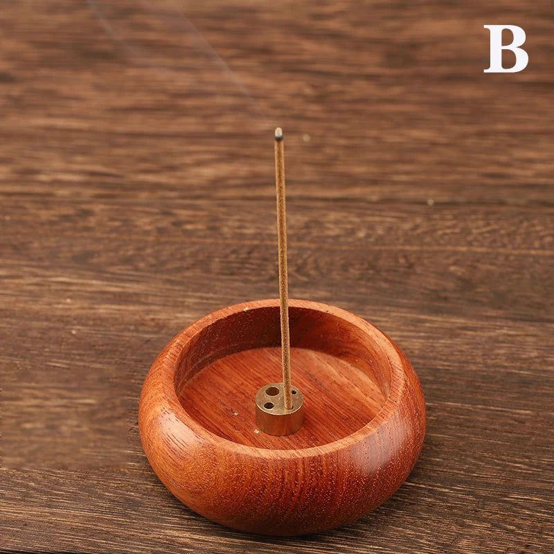 Wooden Incense Holder Ash Catcher | Bowl Shape Incense Burner additional angle