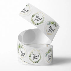 500 Pieces Round Floral Thank You Stickers | Self-Adhesive Gratitude Labels alternate view