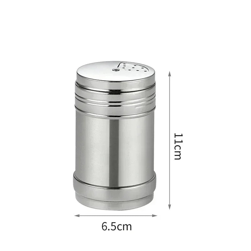 Stainless Steel Spice Jar | Rotating Cover Salt and Pepper Shaker for Barbecue and Ki alternate view