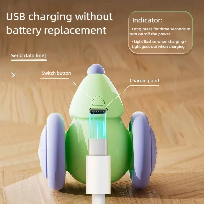 Car Interactive Cat Toy Automatic Teaser Rechargeable Intelligent Obstacle Avoidance lifestyle view