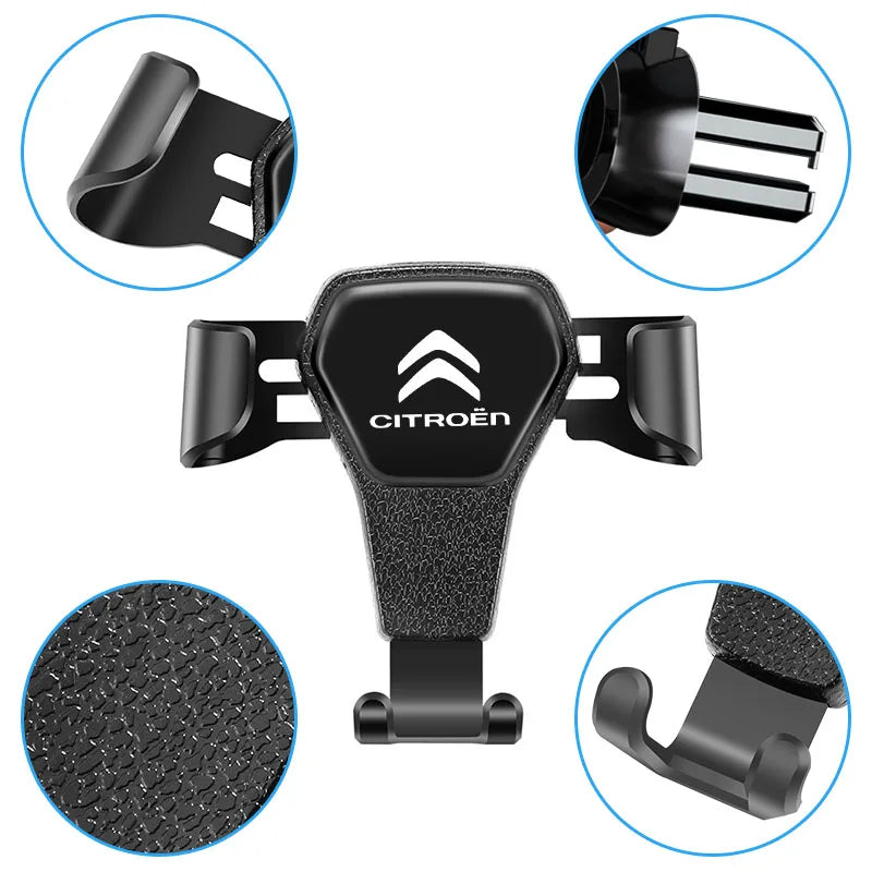 Gravity Car Phone Holder for Citroen | Auto-Clamp Air Vent Mount detail view