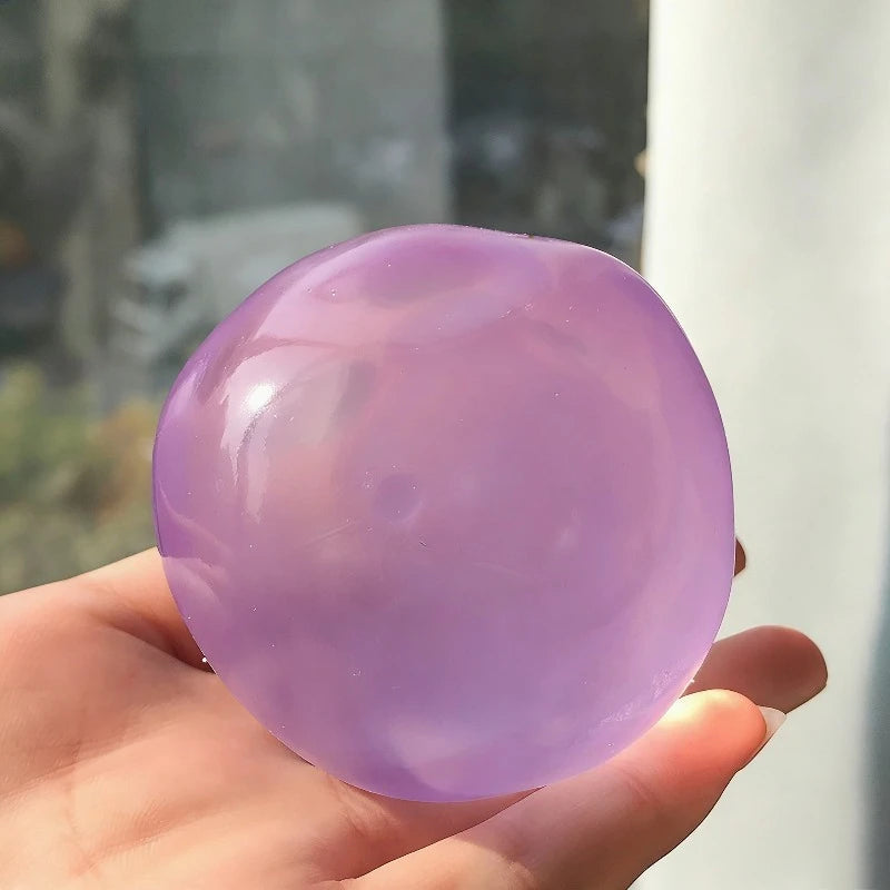 Transparent Mochi Squishy Toy | Coconut Oil Maltose Sensory Fidget for Adults close-up view