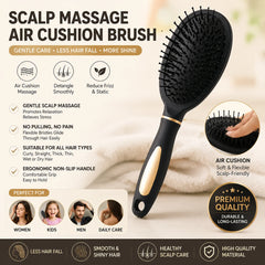 Scalp Massage Air Cushion Hair Brush Anti Tangle Detangling Comb Reduce Hair Fall Anti Static Hair C