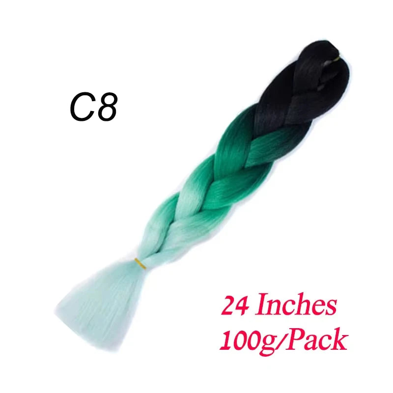 Lihui Pre Stretched Jumbo Braid Hair Extensions 24 inch | Kanekalon Synthetic Hair fo alternate view