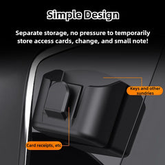 Dashboard Car Organizer | Universal Adhesive Storage Box for Keys and Cards close-up view