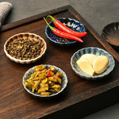 Japanese Sauce Dish | Ceramic Seasoning Dish for Barbecue and Snacks close-up view