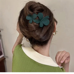 Butterfly Hairpin Solid Color Acrylic Hair Clips Claw Duckbill Ponytail Styling Headwear Women Hair Accessories Fashion Barrette