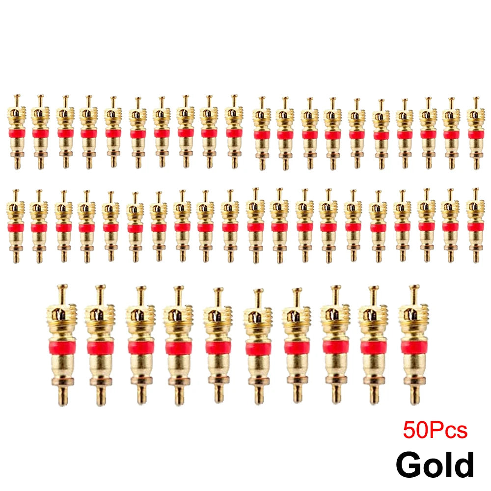 Schrader Tire Valve Core - American/US Valve Stems Core for Most Automotive,RV,ATV & A close-up view