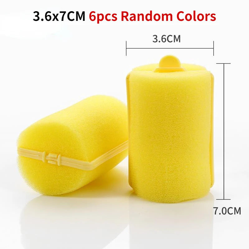 Soft Sponge Foam Cushion Hair Rollers | DIY Home Hair Styling Kit lifestyle view