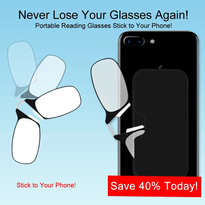 Nose Clip Reading Glasses Man High Quality Men Portable Foam Nose Glasses for Senio additional angle