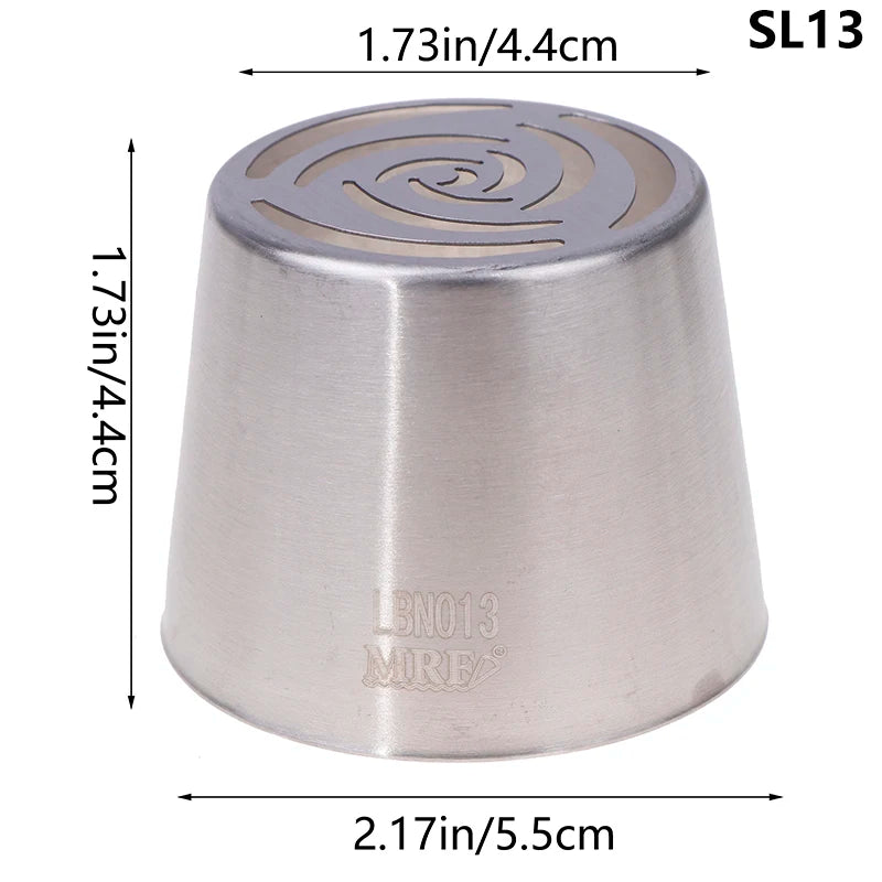 1Pc Stainless Steel Russian Piping Tips Christmas Cake Icing Frosting Nozzles For Cupcak detail view