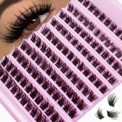 Lash Clusters 120pcs Cluster Lashes 8-16mm Wispy Individual Lashes Extensions Natural Look D Curl Fl