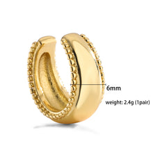 HECHENG,Fashion Ear Cuffs Without Piercing Ear Clip Earrings Non-Piercing Fake Cartila close-up view