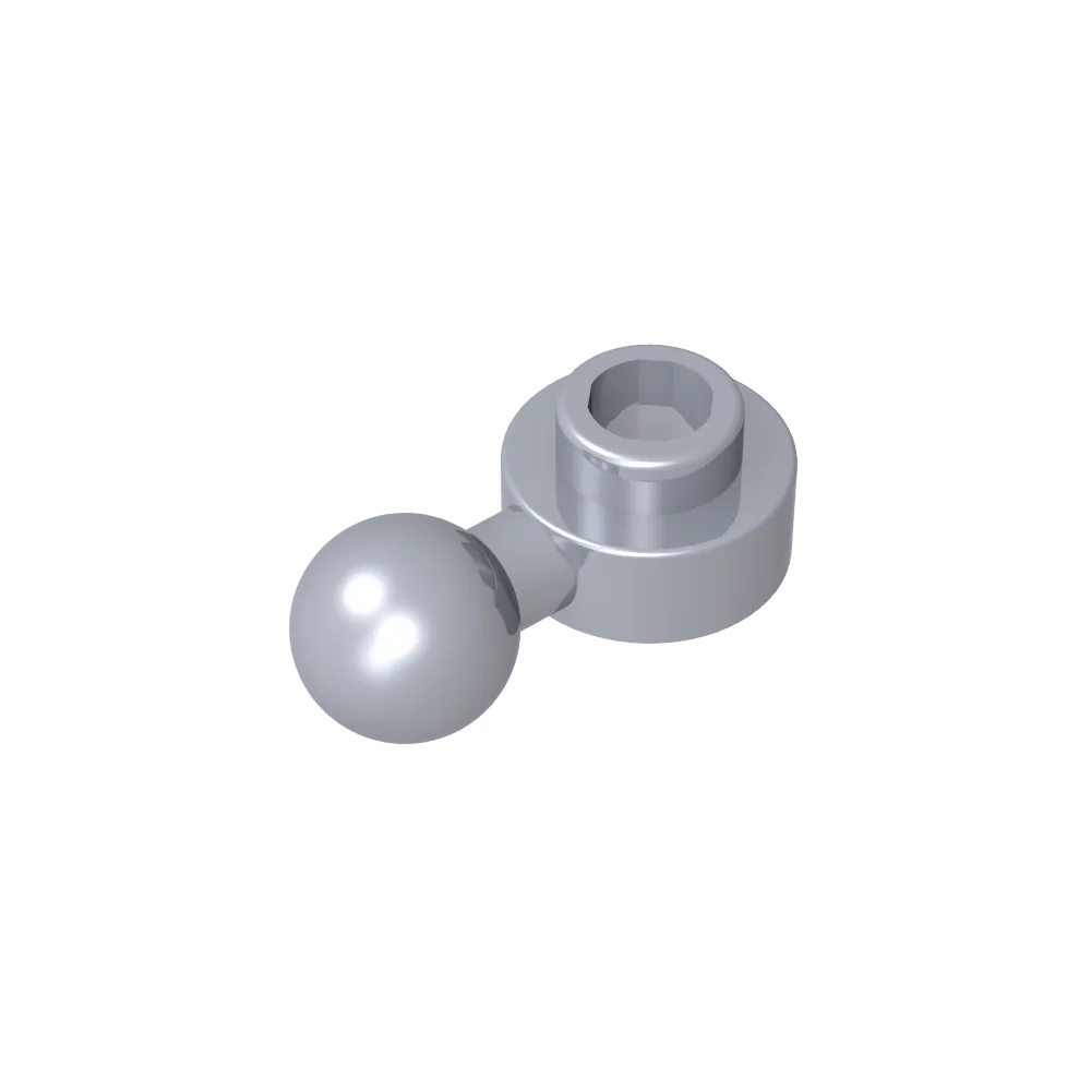 Gobricks GDS-1500 Hinged Plate 1x1 with Ball Head | Compatible Building Brick close-up view