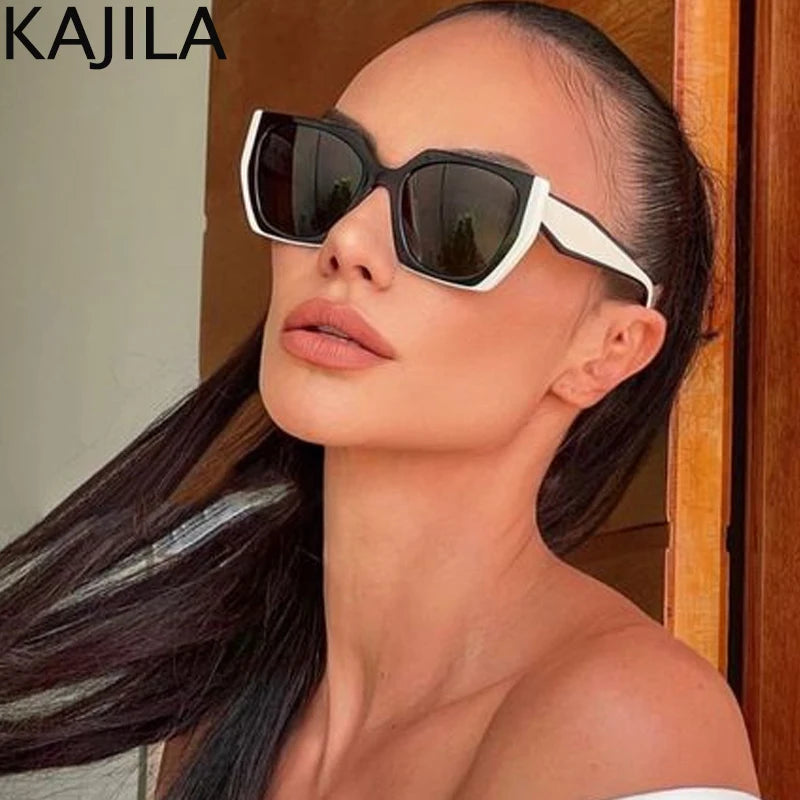Cat Eye UV400 Square Punk Sunglasses lifestyle view