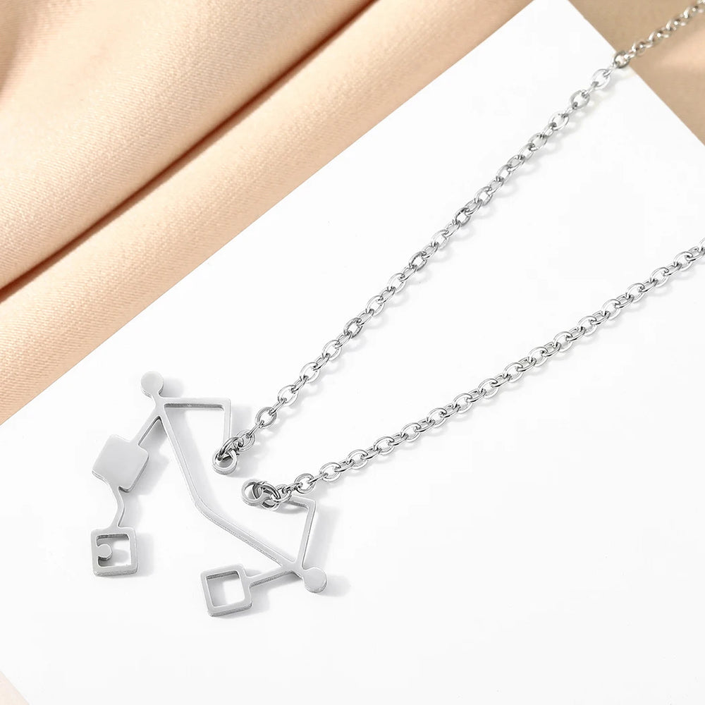 Kinitial Heart of Etheria Necklace | She-Ra Inspired Stainless Steel Pendant lifestyle view