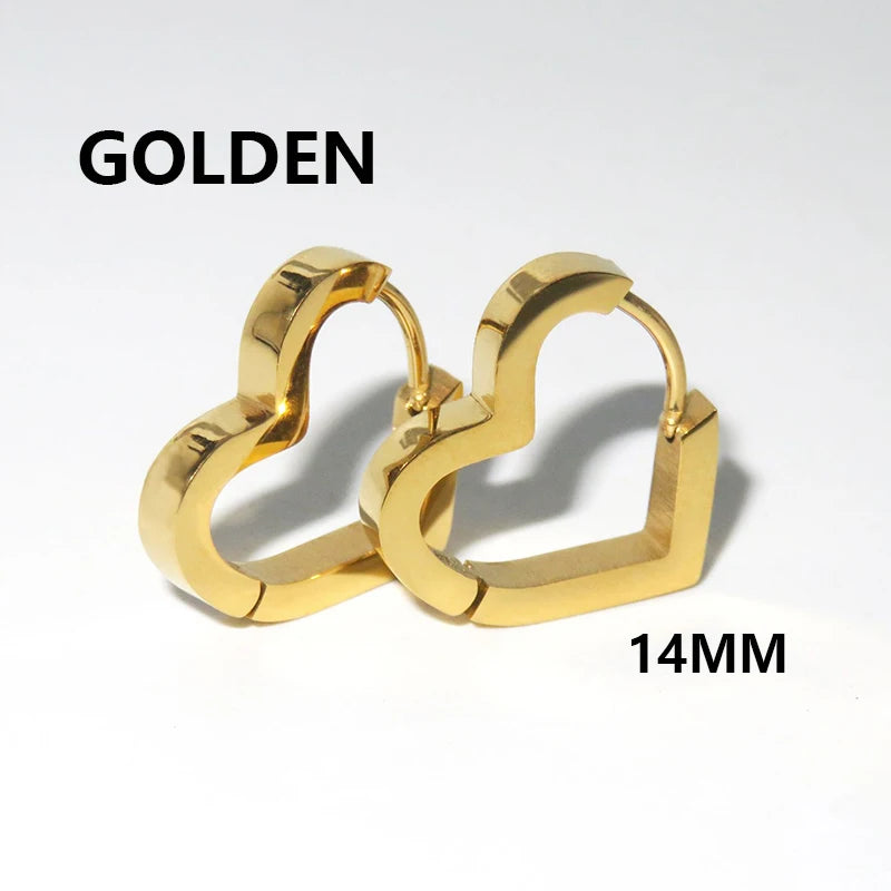 1 Pair Stainless Steel Geometric Triangle Unisex Punk Rock Earrings Women Men Pierc additional angle