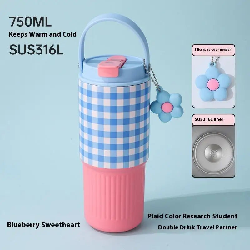 316 Stainless Steel Car Travel Mug Thermos Cup For Hot And Cold Dual Use Portable Tum lifestyle view