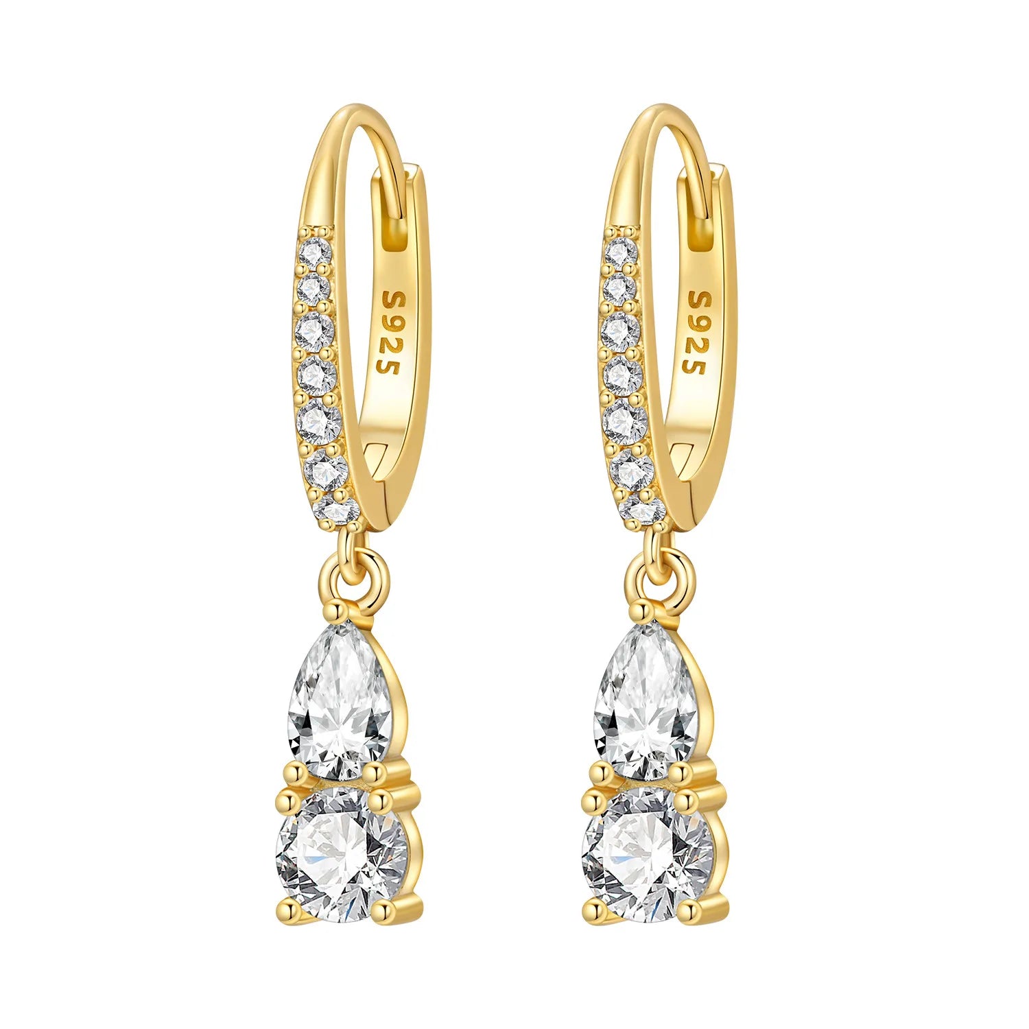 Original 925 Sterling Silver Planet Starlight Earrings Fashion 18K Gold Hoop Earrin additional angle
