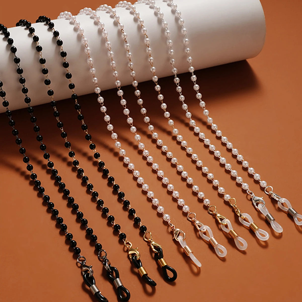 Fashion Eyeglasses Chain Imitation Pearl Beaded Trendy Women Outside Casual Sunglasses Accessory Nec