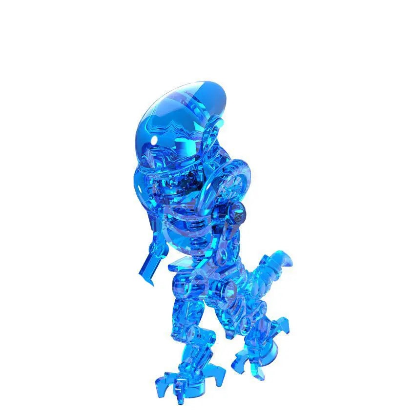 Alien Robot Monster Building Blocks | Creative Horror Movie Building Toy Set lifestyle view