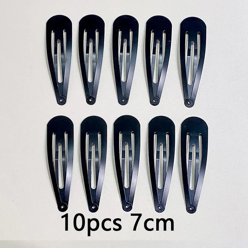 10/20/30pcs/set Women Silver Gold Black Waterdrop Shape Basic Alloy Hair Clips BB Hairpi detail view