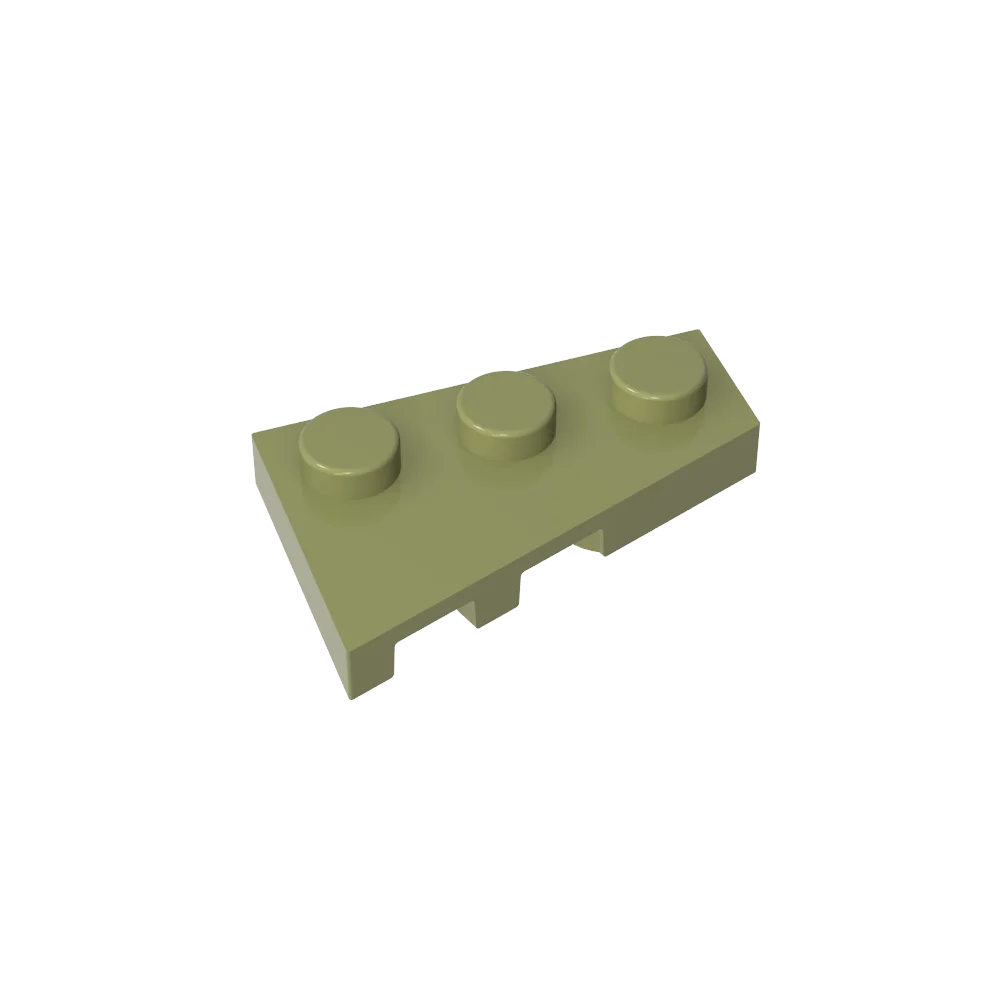 Gobricks GDS-547 Wedge Plate 3 x 2 Right | Compatible Building Block for DIY Creations close-up view