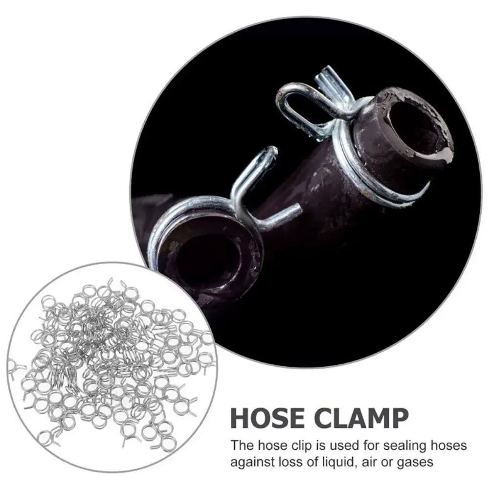 10Pcs 5mm-30mm Tube Hose Clamp Set | Stainless Steel Spring Clips Kit detail view