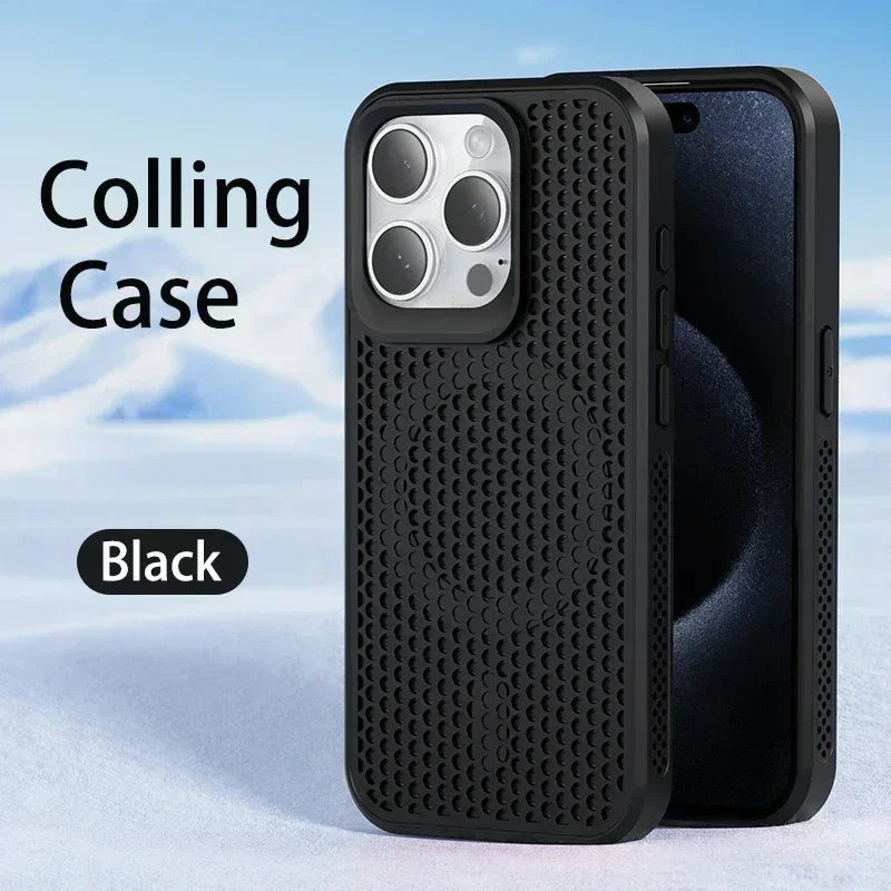 Cooling Heat Dissipation Phone Case For iPhone 17 18 16 15 14 13 12 11 Pro Max Breathabl detail view