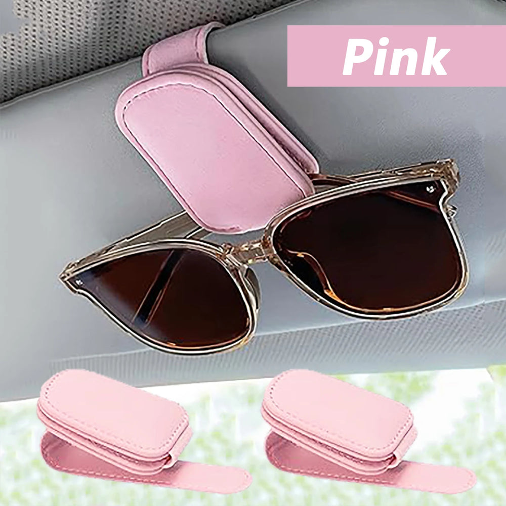Sunglasses Holder Is Suitable for Car Sun shades Magnetic Leather Sunglasses Clip and Ti detail view