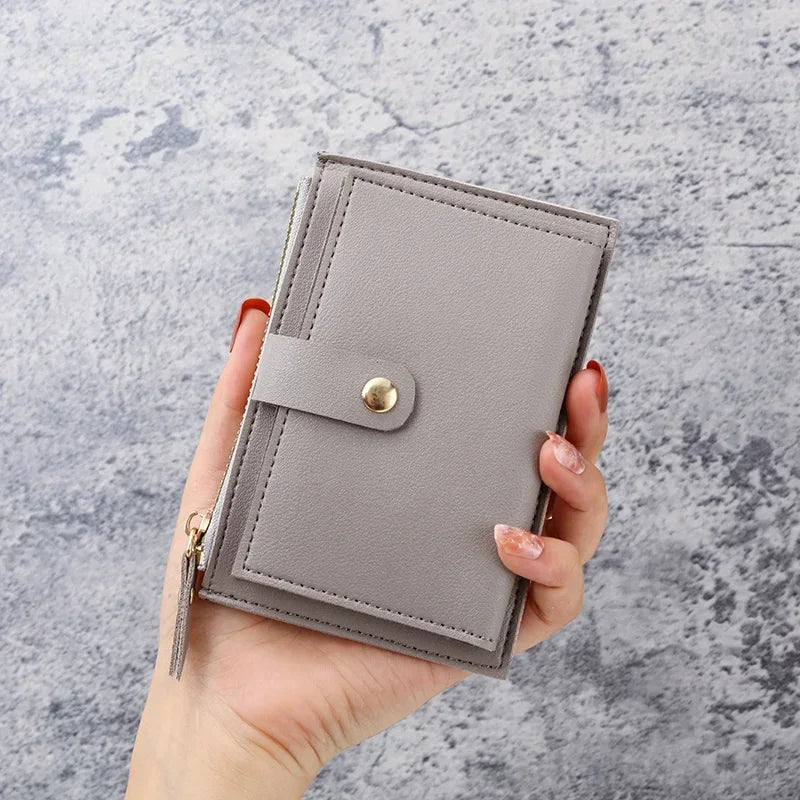 Ultra-Thin PU Leather Wallet for Women | Cute Simple Student Card Purse additional angle