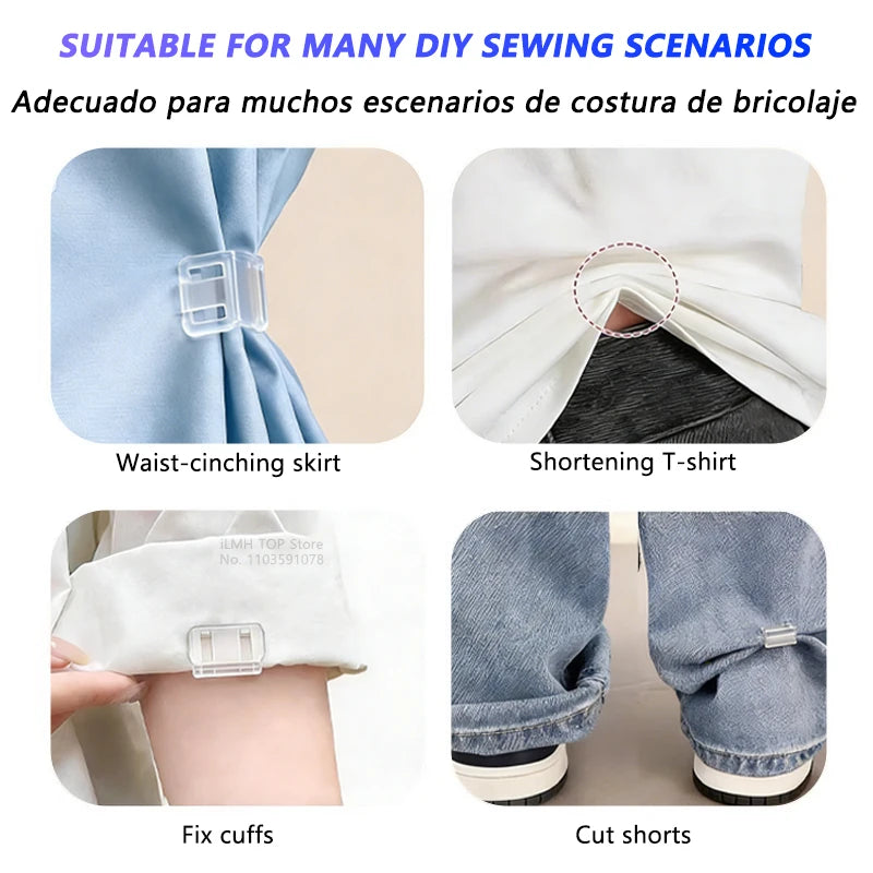 Edge Clip Quick Fix Hem Clip Hidden Pants Adjuster Sewing additional angle
