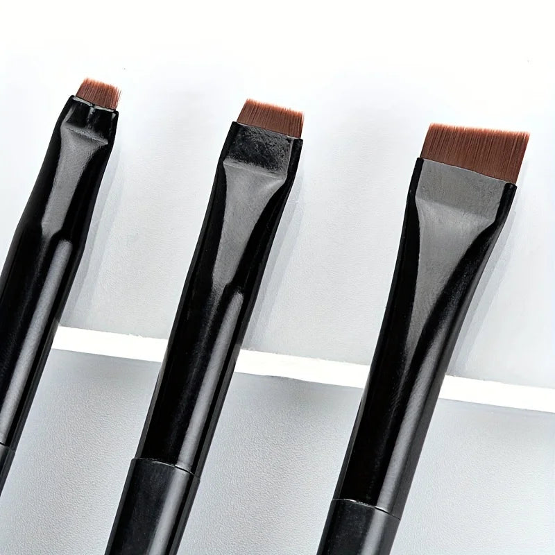 3pcs Makeup Brush Set, Blade Eyeliner Brush Fine Oblique Head Eyebrow Brush Outline Eyeliner Ultra-T