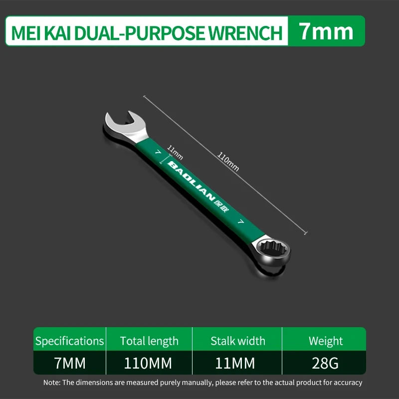 BaoLian Durable Wrench Set 6-19mm | Two-Way Open Combination Wrench for Auto Repair alternate view