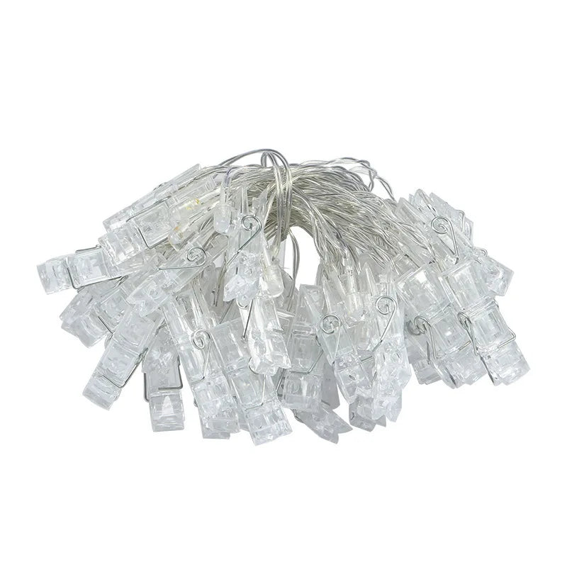 LED Photo Clip Fairy String lights Card Holder Garland lamp for Christmas Wedding Par lifestyle view