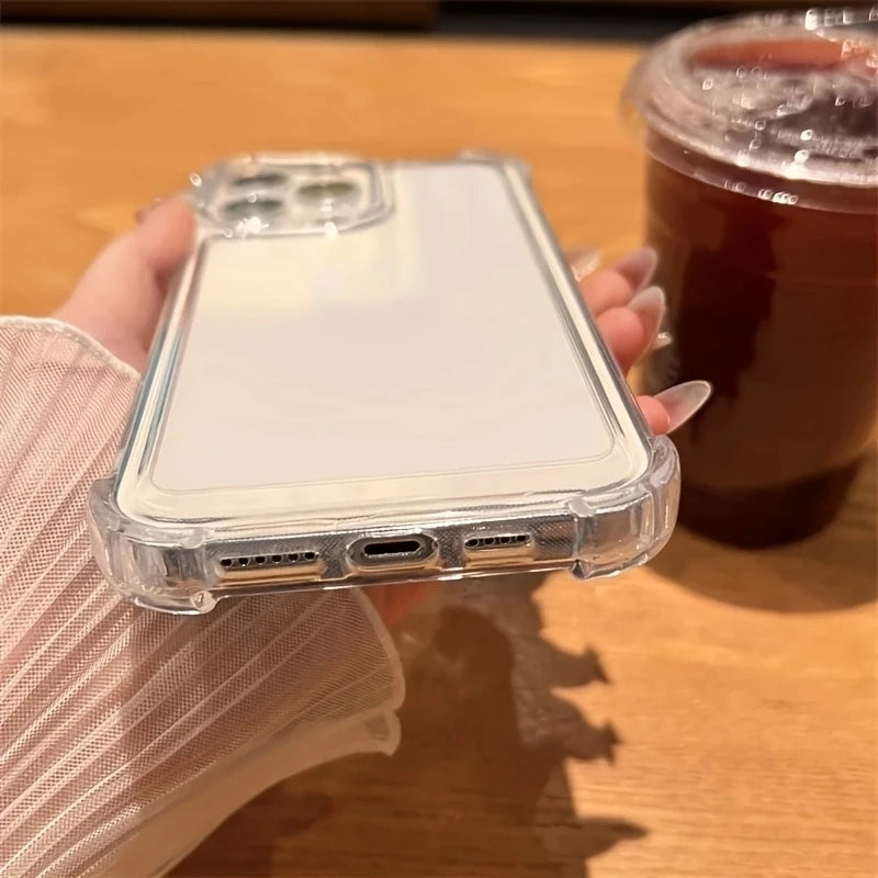 Luxury Shockproof Transparent Case For iPhone 15 14 13 12 11 16 Pro Max 15 Plus Bumper C detail view