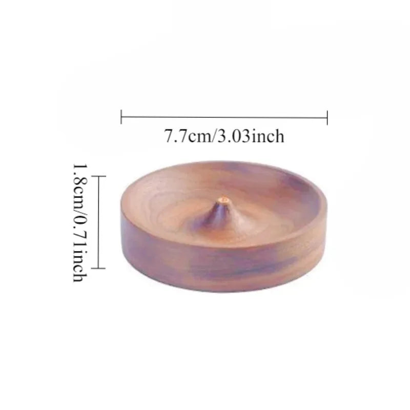 Solid Wood Incense Stick Holder | Handmade Tea Ceremony Incense Burner Tray additional angle