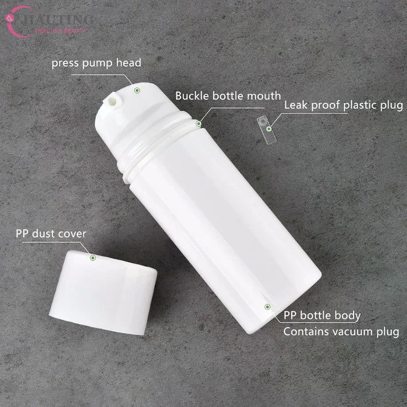 30-150ml Vacuum Pump Bottles Empty Refillable Makeup Cosmetics For Cream Gel Moisturizer detail view